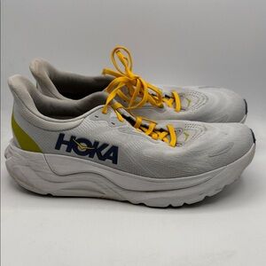 Hoka ARAHI 8 men’s 11D White and Yellow Athletic Shoes S4